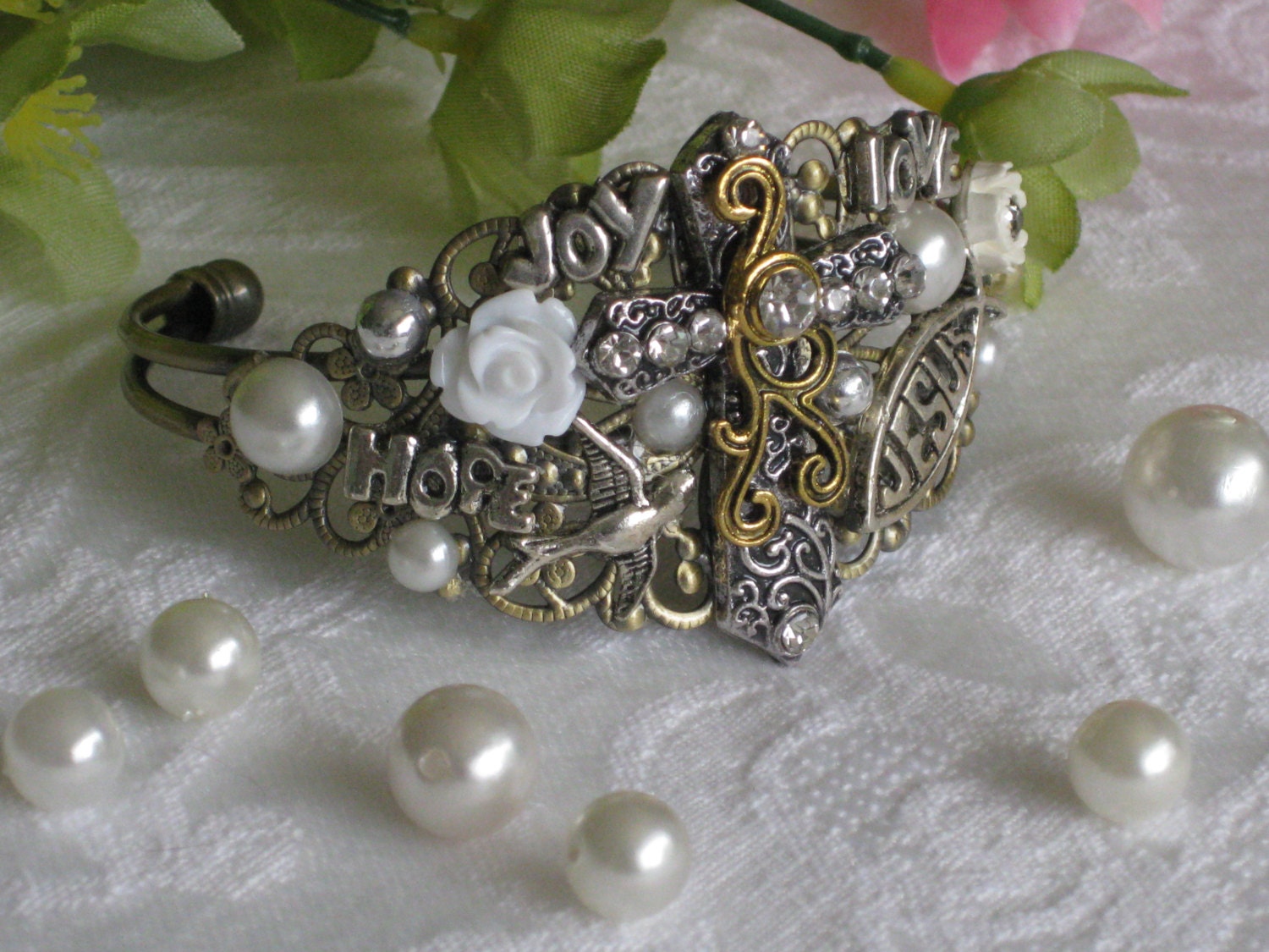 Cross Bracelet, Silver, Cuff Bracelet, Inspirational Jewelry, Christian Bracelet,  Religious Jewelry, Christian Jewelry, Bracelet