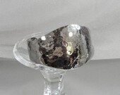 Vintage Cuff Bracelet. Hammered Silver Tone. Wonder Woman.