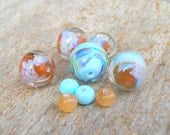 Lampwork Beads Warm and Soft under the Blue Clear Sky Handmade Jewelry Supplies