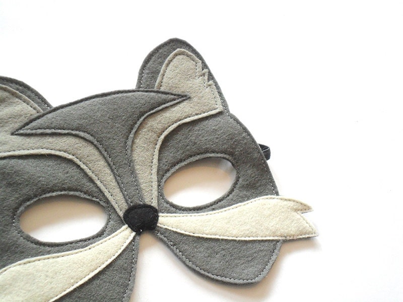 Wolf Kids Mask Children Felt Carnival, Costume Accessory, Dress up, Pretend Play Toy,  Boys, Girls, Toddlers
