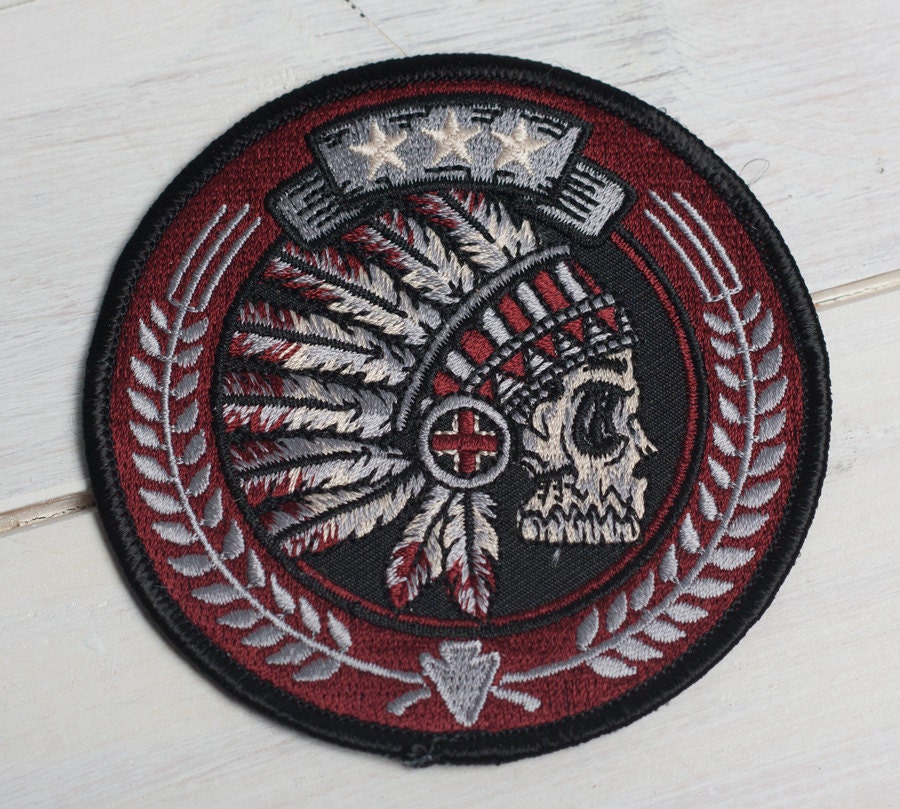Tribal Headdress - 3.5" Embroidered Patch