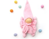 teething waldorf classic doll for baby color baby pink - Cuddle rattle  toys - eco friendly gifts for kids toys