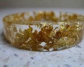 Gold Leaf Resin Bangle Bracelet