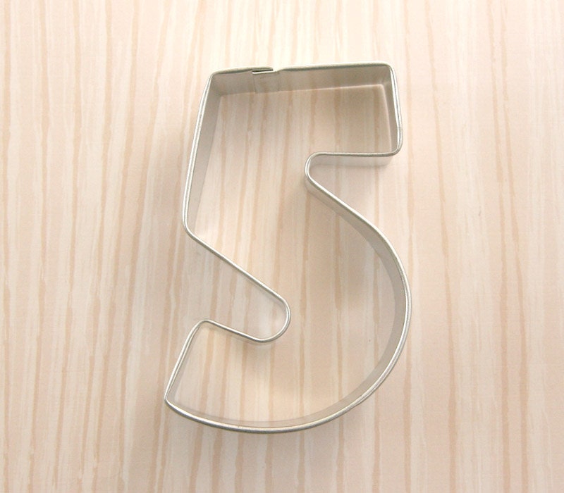Number 5 Cookie Cutter Il_570xn