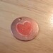 Love Heart Engraved Copper Pendant Charm Tag