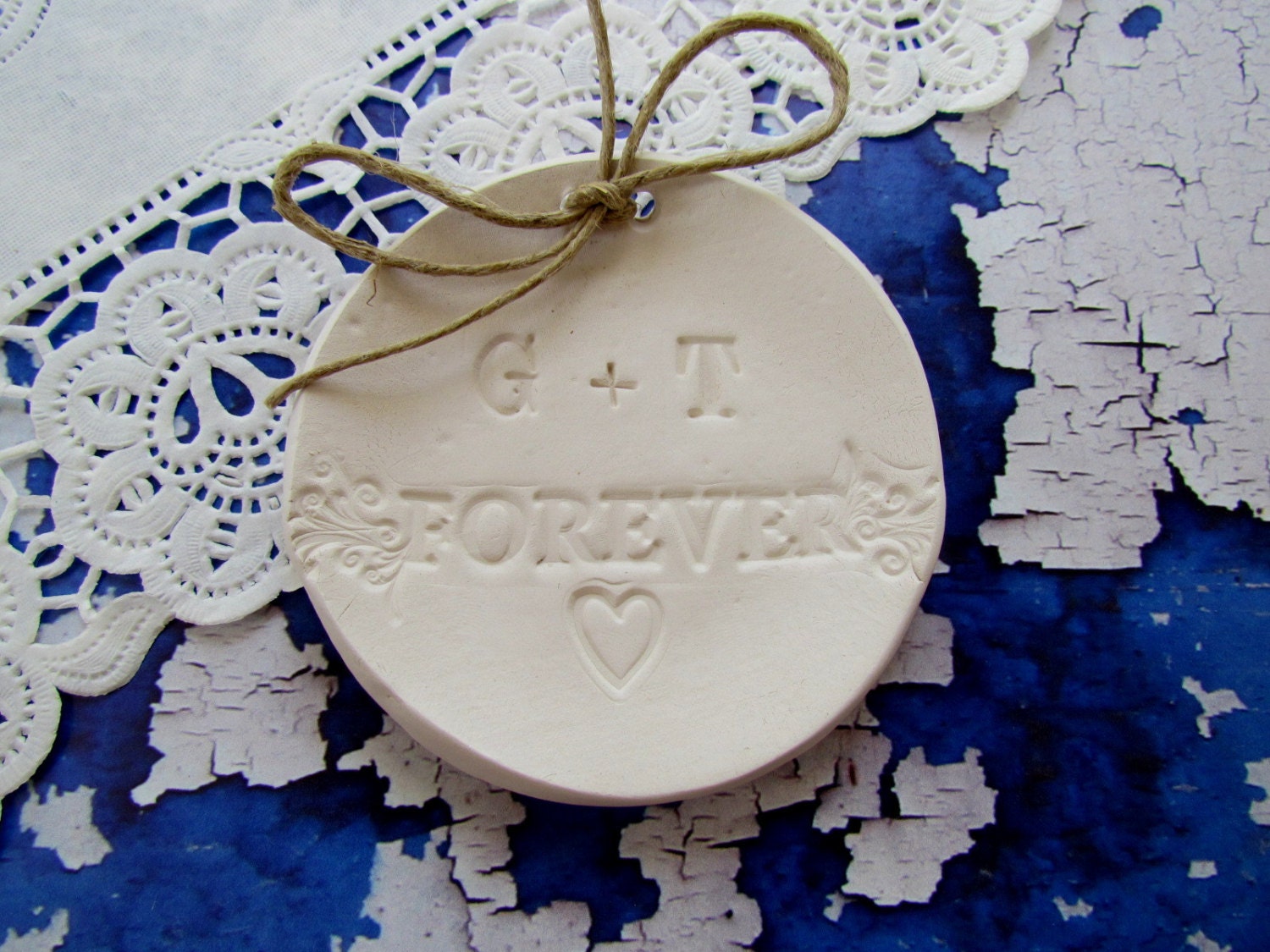 Custom Forever Wedding ring bearer Ring dish Wedding Ring pillow Personalized ring bowl