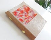 Washi decorated Kraft notebook, passport size