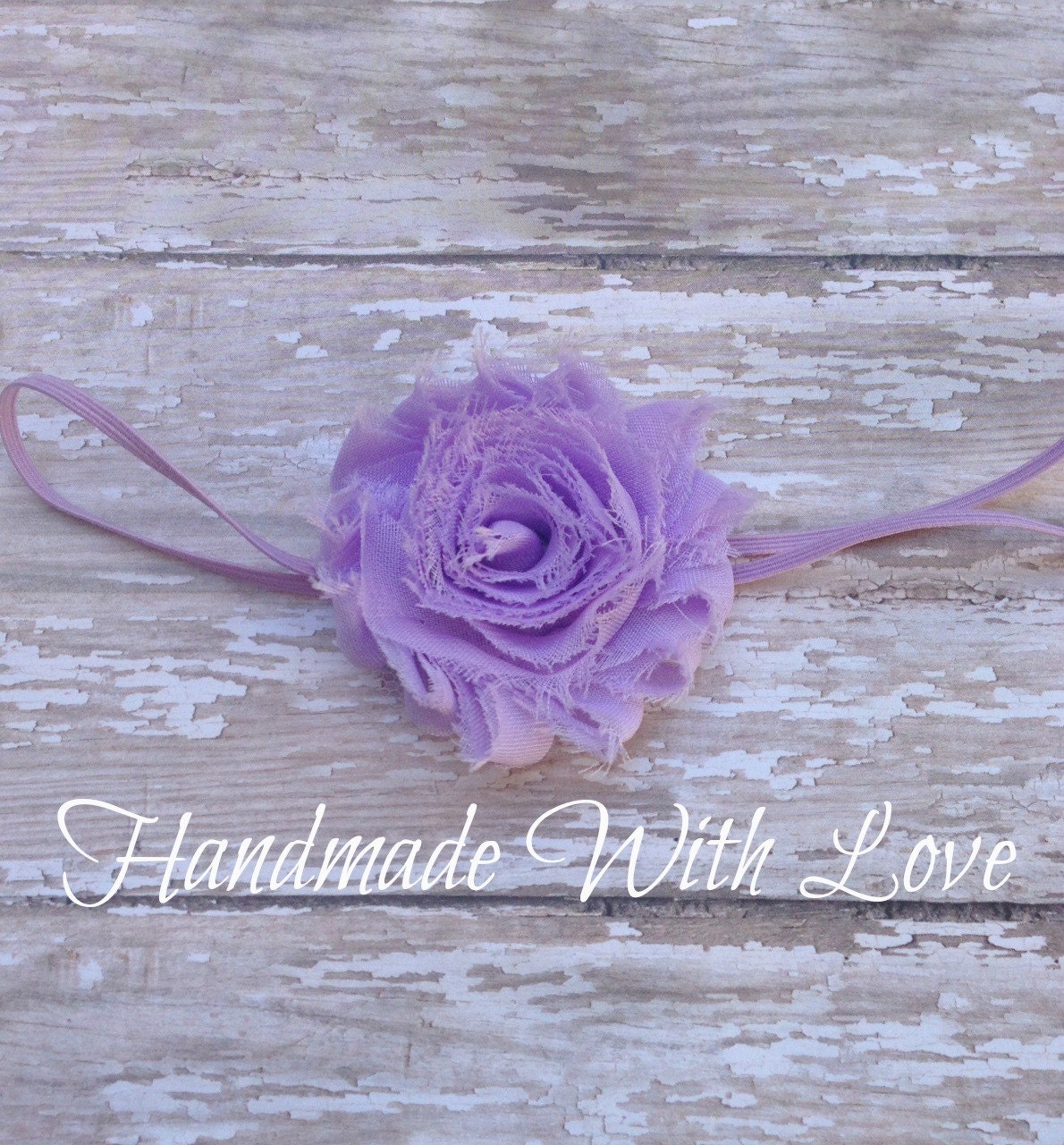 Lavender Shabby Chiffon Flower Band