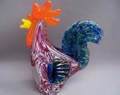Hand Blown Art Glass Rooster