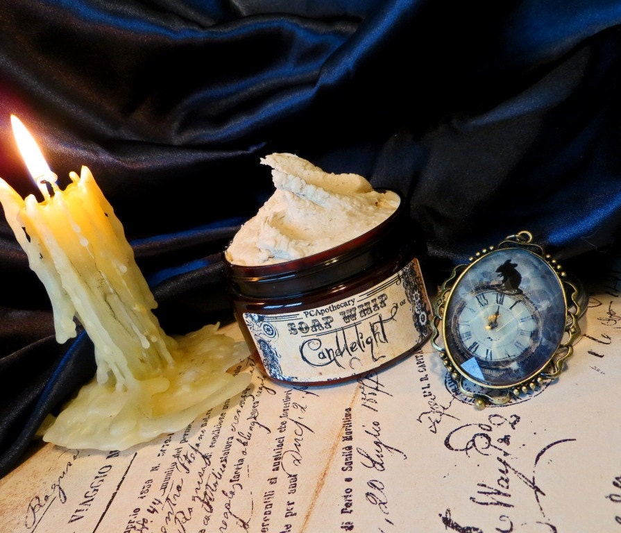 Candlelight (soap whip-beeswax, honey, spice, patchouli, smoke)