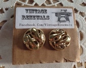 Gold funnel cake earrings