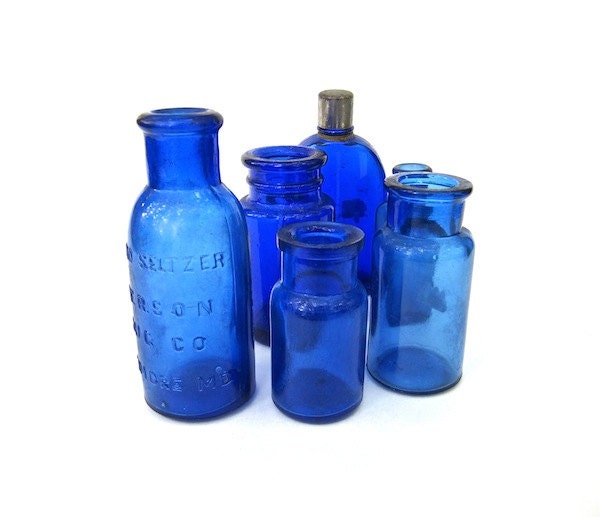 Small Cobalt Glass Bottles Instant Collection