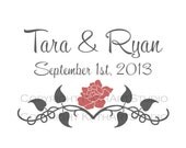 Premade Wedding Anniversary Logo Design perfect for embellishing invitations, napkins, photo DVD, and more 30 Rose