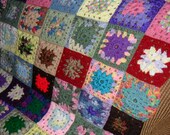 XLarge Hand Crocheted Afghan - ''GRANNY SQUARE''