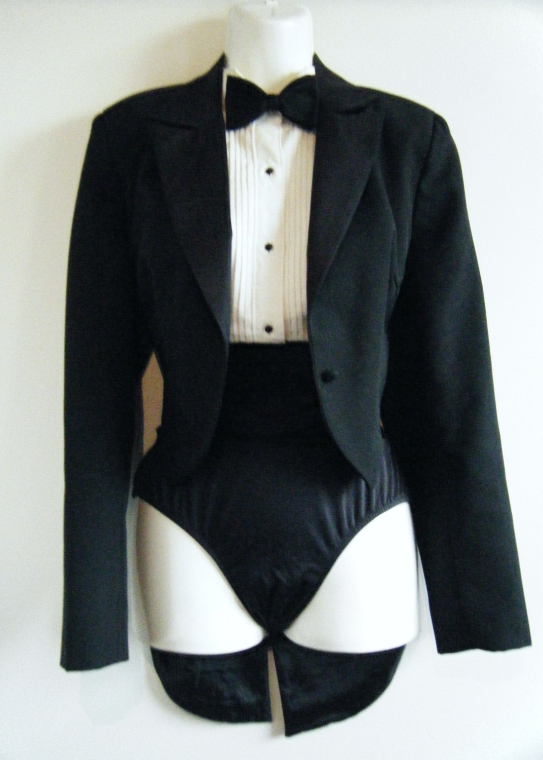 Reserved80s womens tuxedo with tails jacket by sugarshackvintage