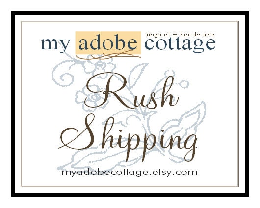 Rush Shipping Upgrade for Burlap Artwork--Priority Delivery within the U.S.