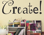Create Wall Decal - Medium - Craft Room or Art Studio Wall Decal