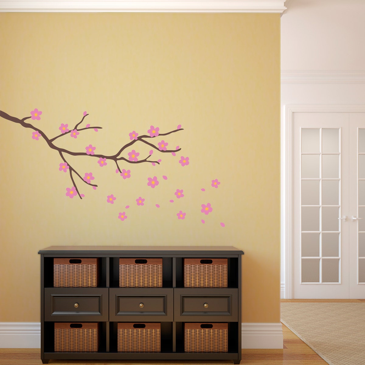 Cherry Blossom Branch Wall Decal - Flower Wall Decal - Medium