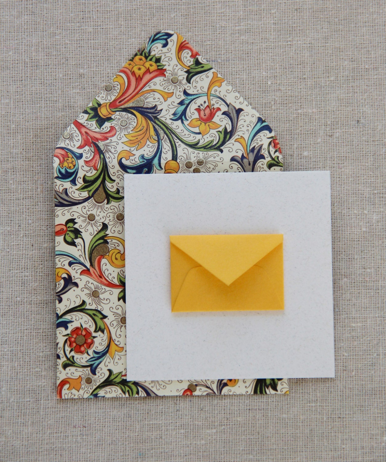 Tiny Envelope Enclosure Cards - Florentine