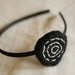 Black and Silver Felt Headband