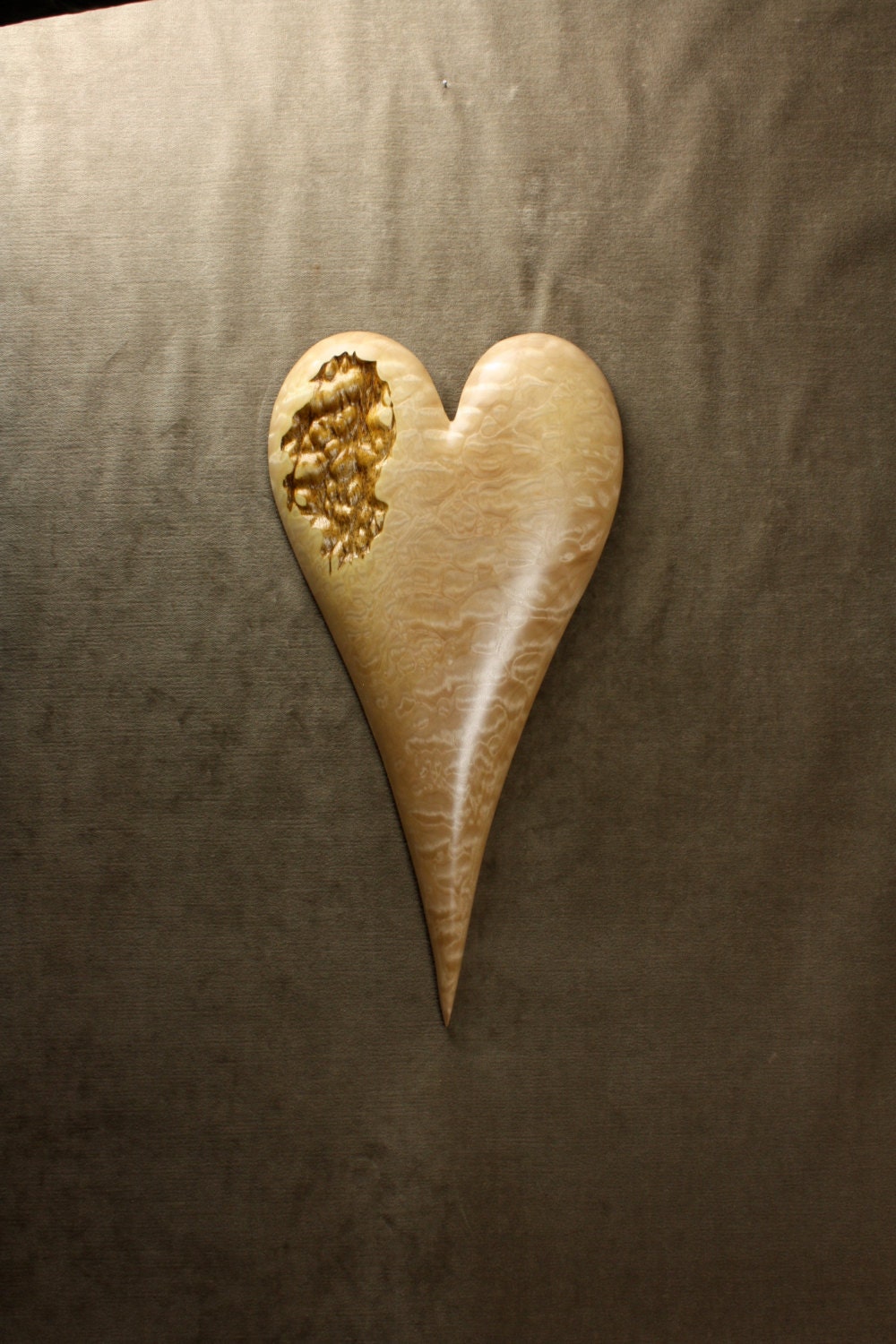 Personalized Anniversary, Wedding Gift Heart Wood Carving, Wall Hanging Art Decor by Gary Burns the treewiz, Team Madcap Handmade in Oregon