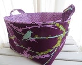 10 x 10 x 7 Fabric Organizer Storage Bin Container Basket - Sparrows Plum