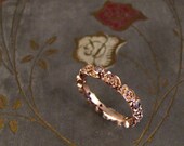 Custom for Sarah - Rosy Diamond Eternity Band