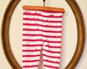 Ruffled Leggings Red and White stripes