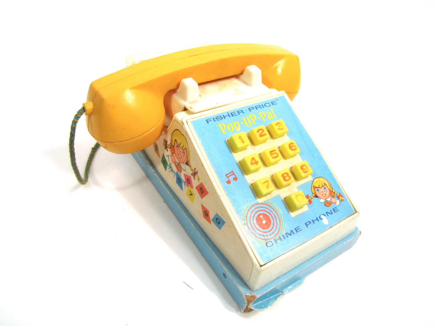 Vintage Fisher Price 1968 Num 150 Pop Up Pal Chime Phone