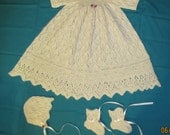 Foliage Lace Christening Gown PDF Pattern