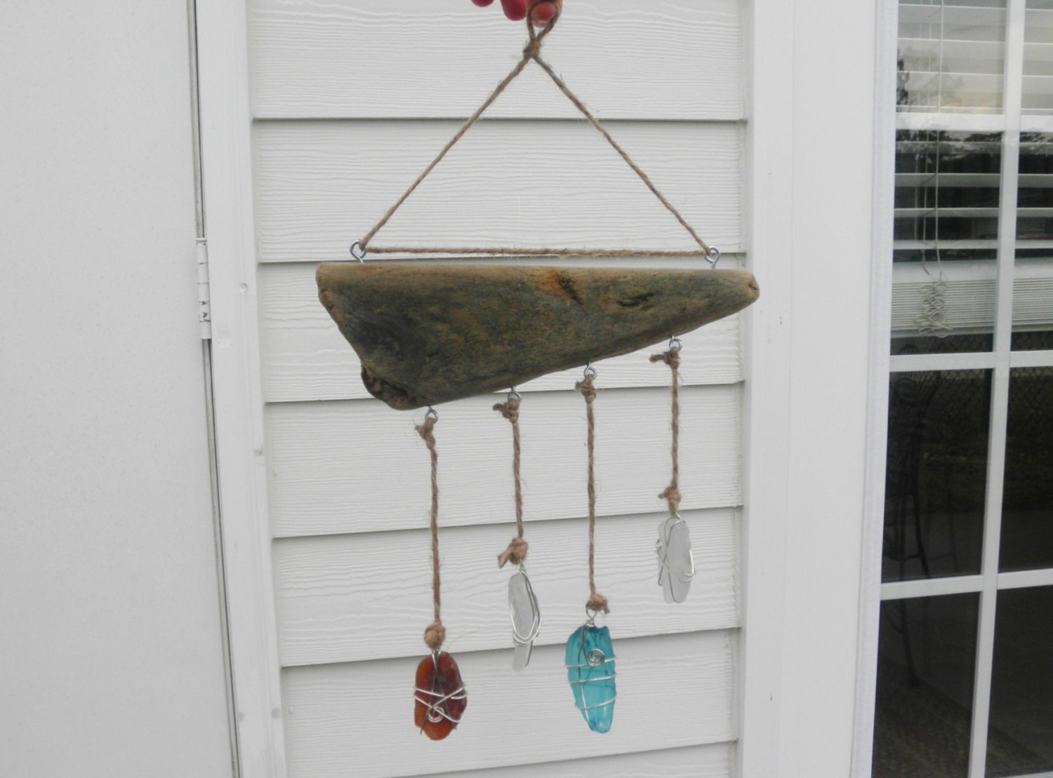 Lake Erie Beach Glass Wind Chime/ Dream Catcher