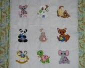 Machine Embroideried Quilt Blocks / Baby Quilt Blocks