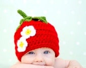 Strawberry Hat - Toddler Size - Ready to Ship