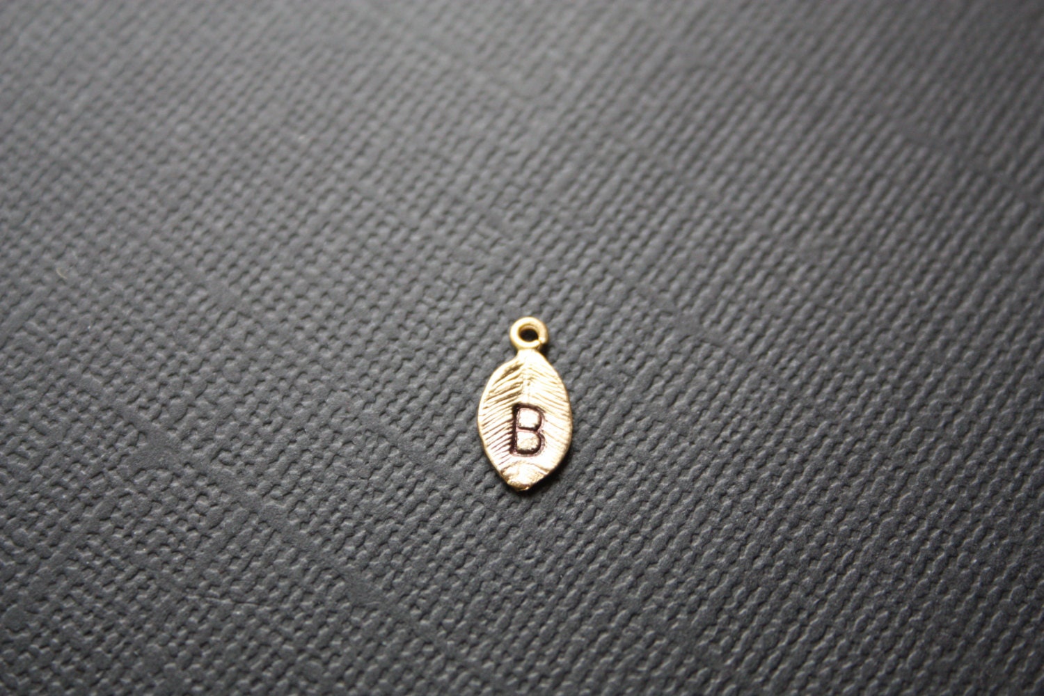 Initial leaf charm - add ons, personalize you jewelry, available in GOLD