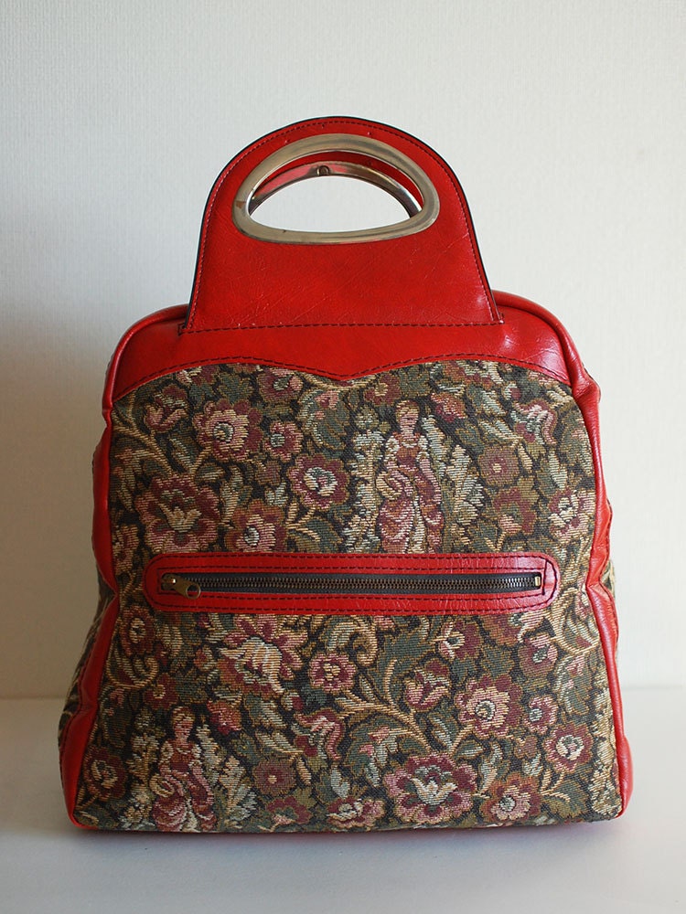 vintage tapestry handbag