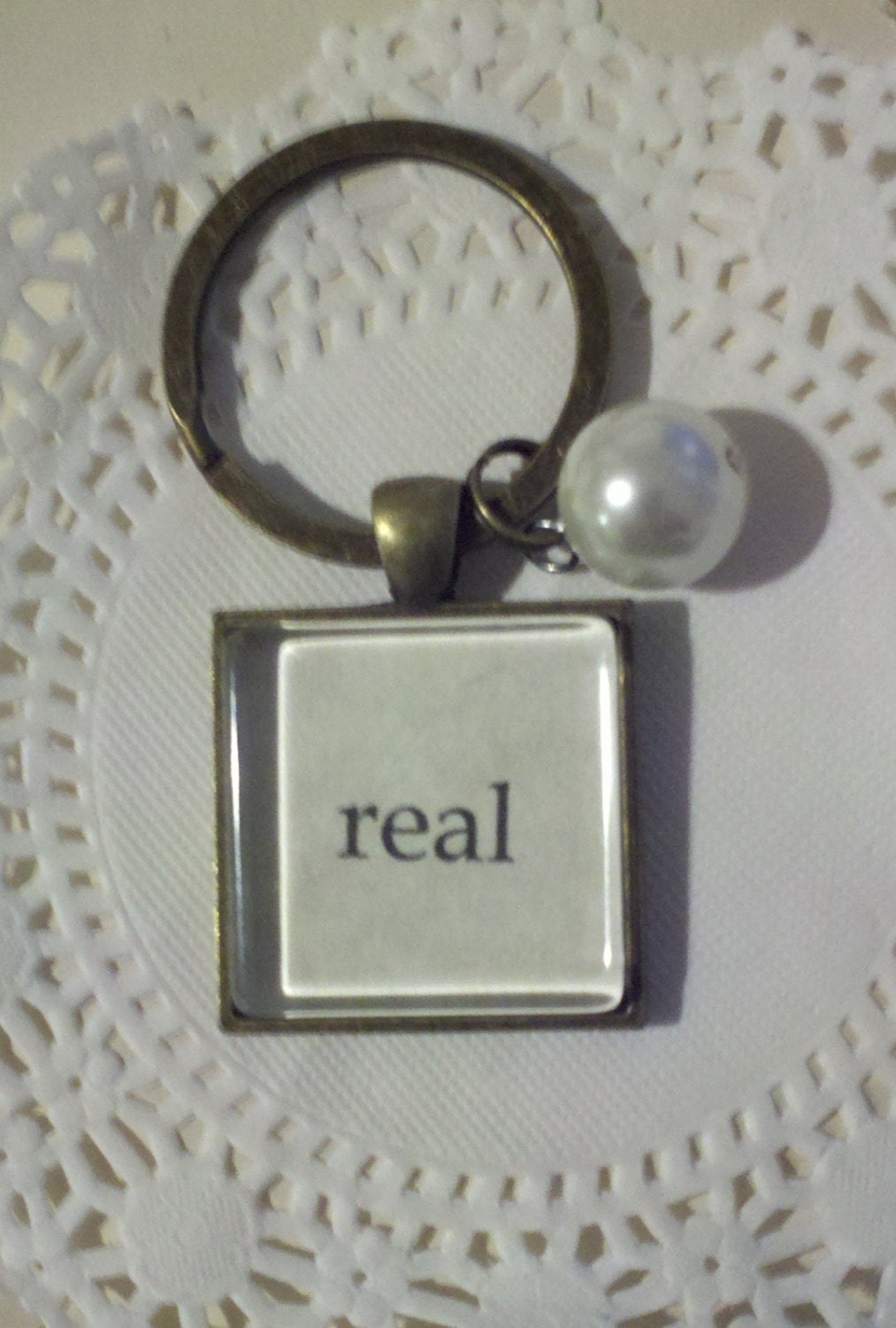 Personalized Key Chain, Real, Love, Choose A Word, Vintage Looking Keychain, Personalized Keychain