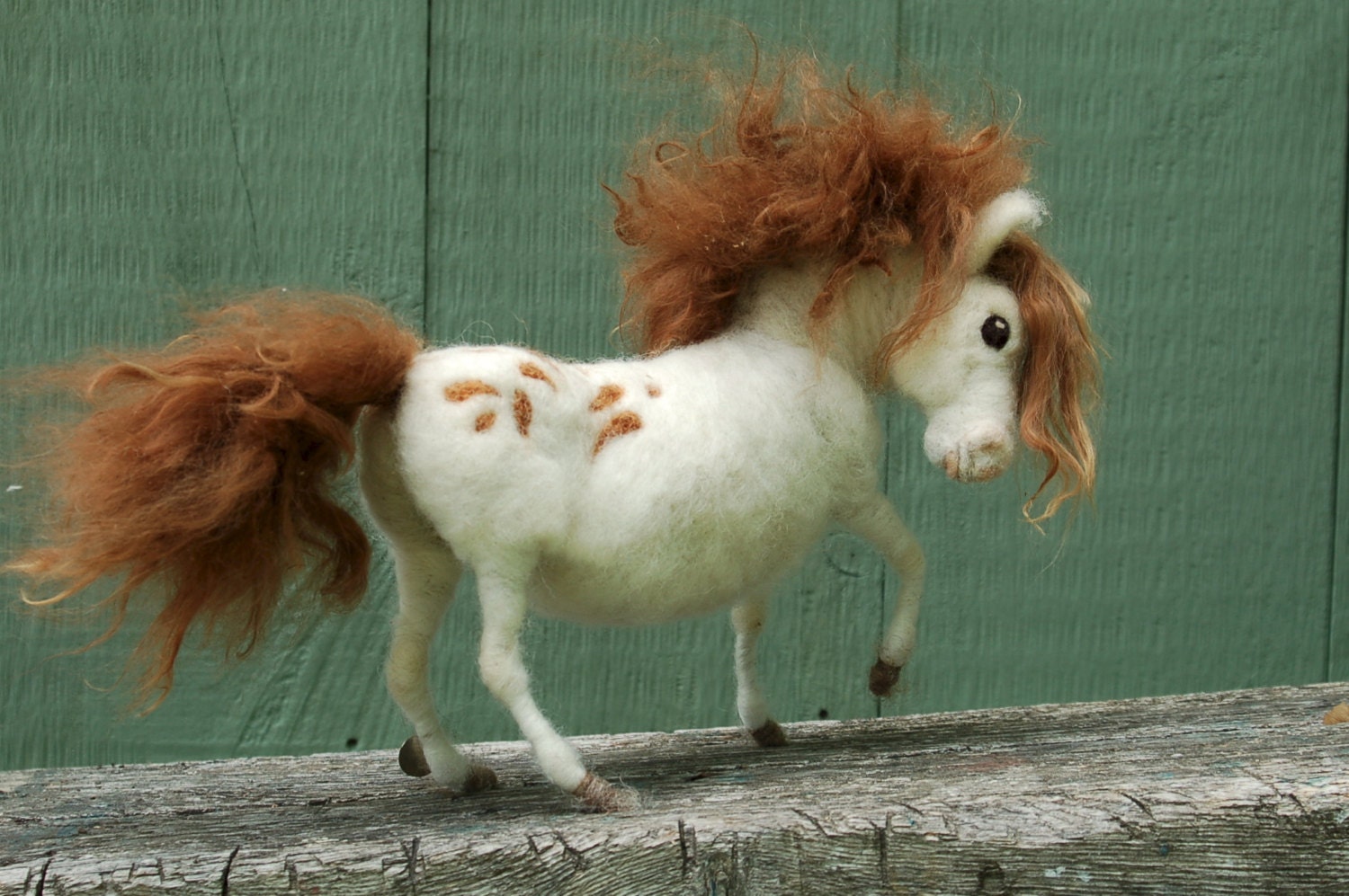 Day 18:  Needle Felted Leopard Appaloosa Wild Pony