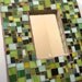 Mosaic Frame: Stained Glass, Wall Art, Frame with Mirror, Green, Yellow