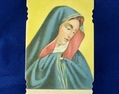 On Sale 25% Off Vintage French Notre Dame des Sept Douleurs - Our Lady of Sorrows Die Cut Catholic Holy Card