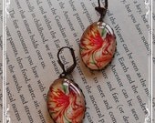 Fire Faerie Earrings - Vintage Antique Bronze Earrings