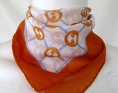 vintage GUCCI 1974 new in box deadstock cotton logo scarf w/original packaging