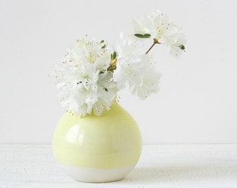 Dipped Vase in Yellow