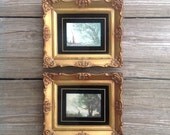 Vintage Framed Miniature Italian Prints Jean Baptiste Corot