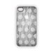 White Polka Dots on Gray iPhone Case 5 4S 4 Apple Shabby Chic Faux Weathered Wood Grain Circles Spots Vintage Beach Earthy Trendy Dots