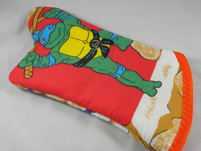 Teenage Mutant Ninja Turtle Vintage Reclaimed Fabric Oven Mitt