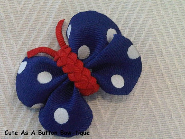 4th of July Butterfly Hair Bow