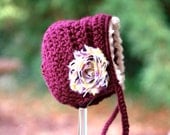 PDF Pattern - Vintage Inspired Baby Bonnet Crochet Pattern 2 Sizes Included INSTANT DOWNLOAD