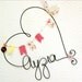 Personalized Heart Shaped Name Sign, Custom Wire Name Wall Art, Vintage Feel, Rustic Wire Name Sign,  Heart Shaped Sign with name