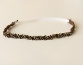 brown NEWBORN embellished halo heaband photo prop rEaDy To ShIP