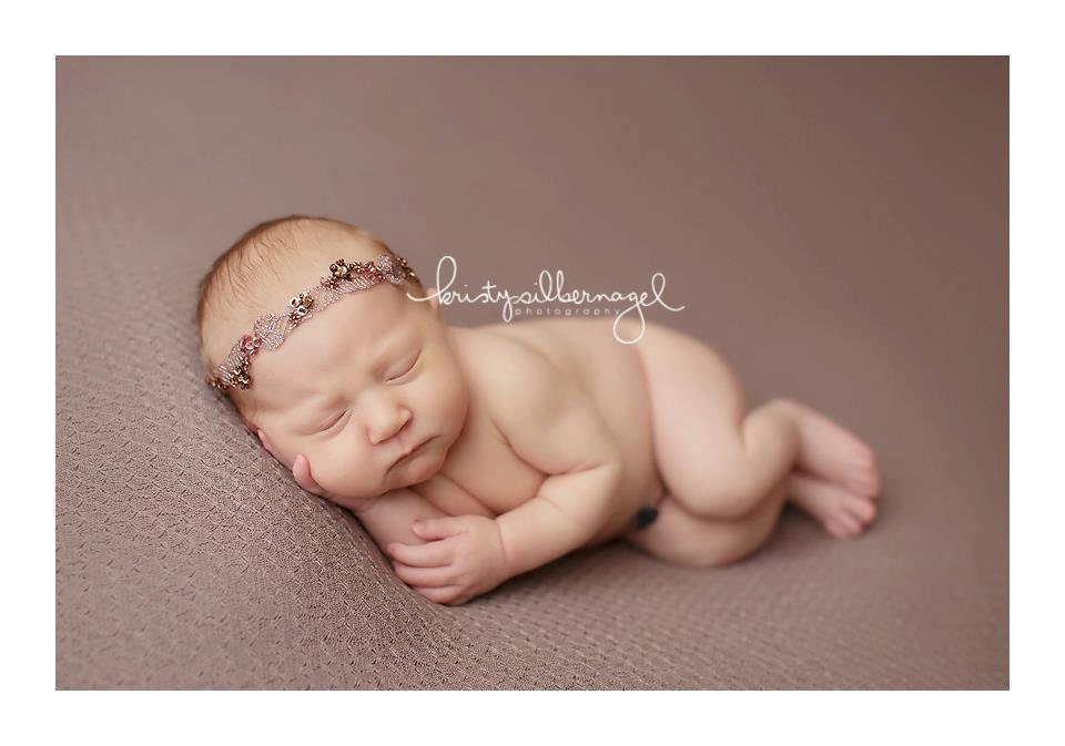 dark pink brown NEWBORN embellished halo heaband photo prop rEaDy To ShIP